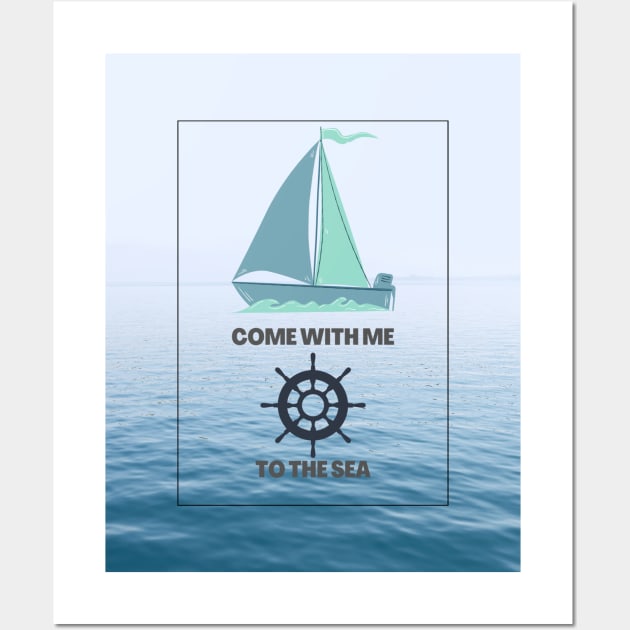 Sea sailing design Wall Art by Metro Boomin